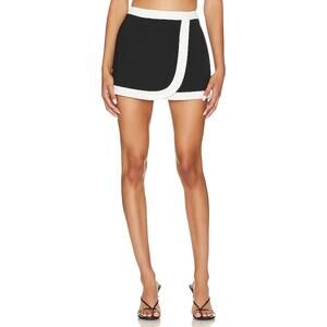 Amanda Uprichard 'Porsha' Black Crepe Skort Size S